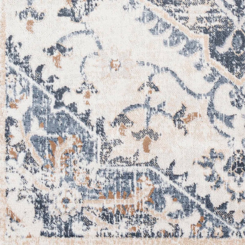 Gittens Oriental Denim/Cream/Camel Area Rug