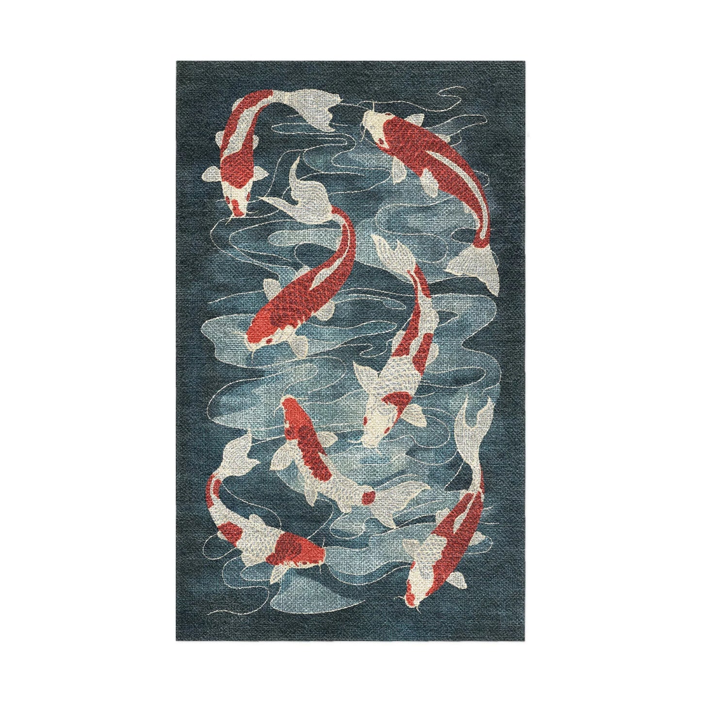Koi Pond Blue Area Rug