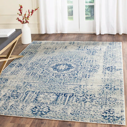 Annette Oriental Area Rug in Blue/Ivory