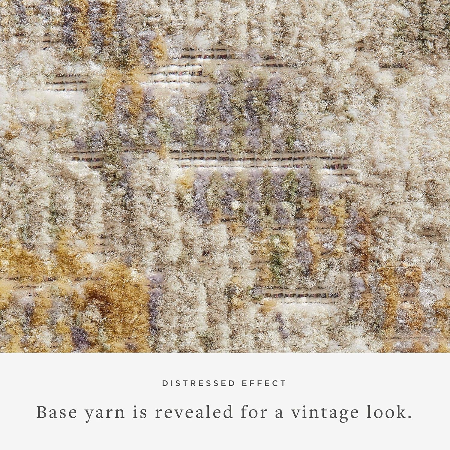 Chris Loves Julia Rosemarie 6'-3" X 9' Area Rug in Ivory/Natural - Classic No-Shed Area Rug, Soft Living Room Rug, Antique Inspired Modern Rug for Living Area, Bedroom, Dining Room