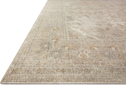 Chris Loves Julia Rosemarie 6'-3" X 9' Area Rug in Ivory/Natural - Classic No-Shed Area Rug, Soft Living Room Rug, Antique Inspired Modern Rug for Living Area, Bedroom, Dining Room