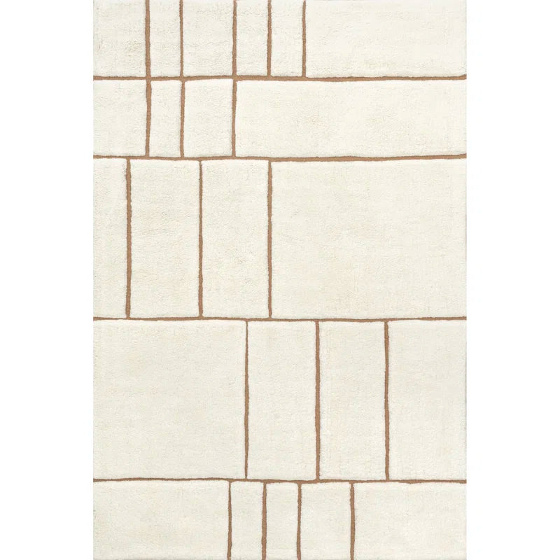 Brega Geometric New Zealand Wool Area Rug