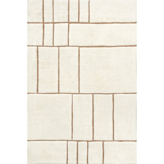Brega Geometric New Zealand Wool Area Rug