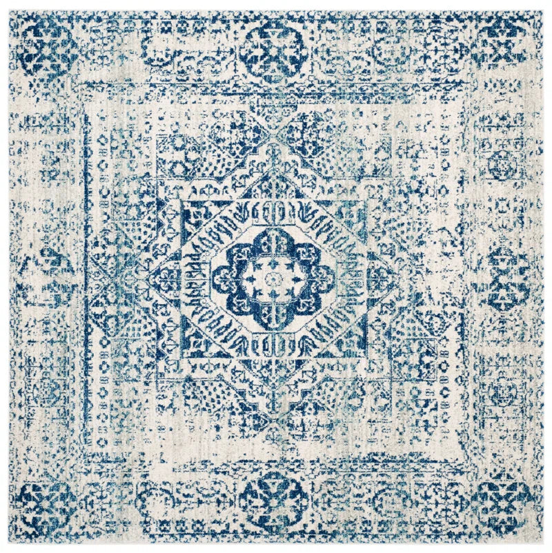 Annette Oriental Area Rug in Blue/Ivory