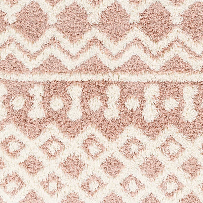 Hinsdale Machine Woven Polyester Area Rug in Pink