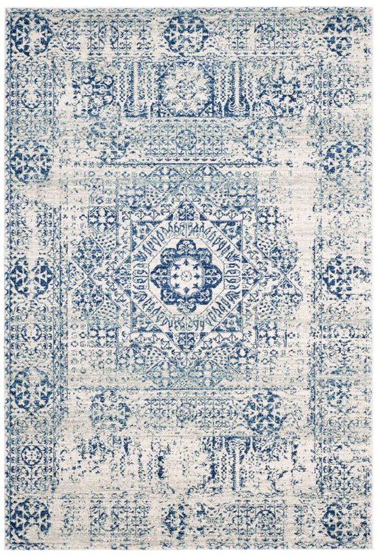 Annette Oriental Area Rug in Blue/Ivory
