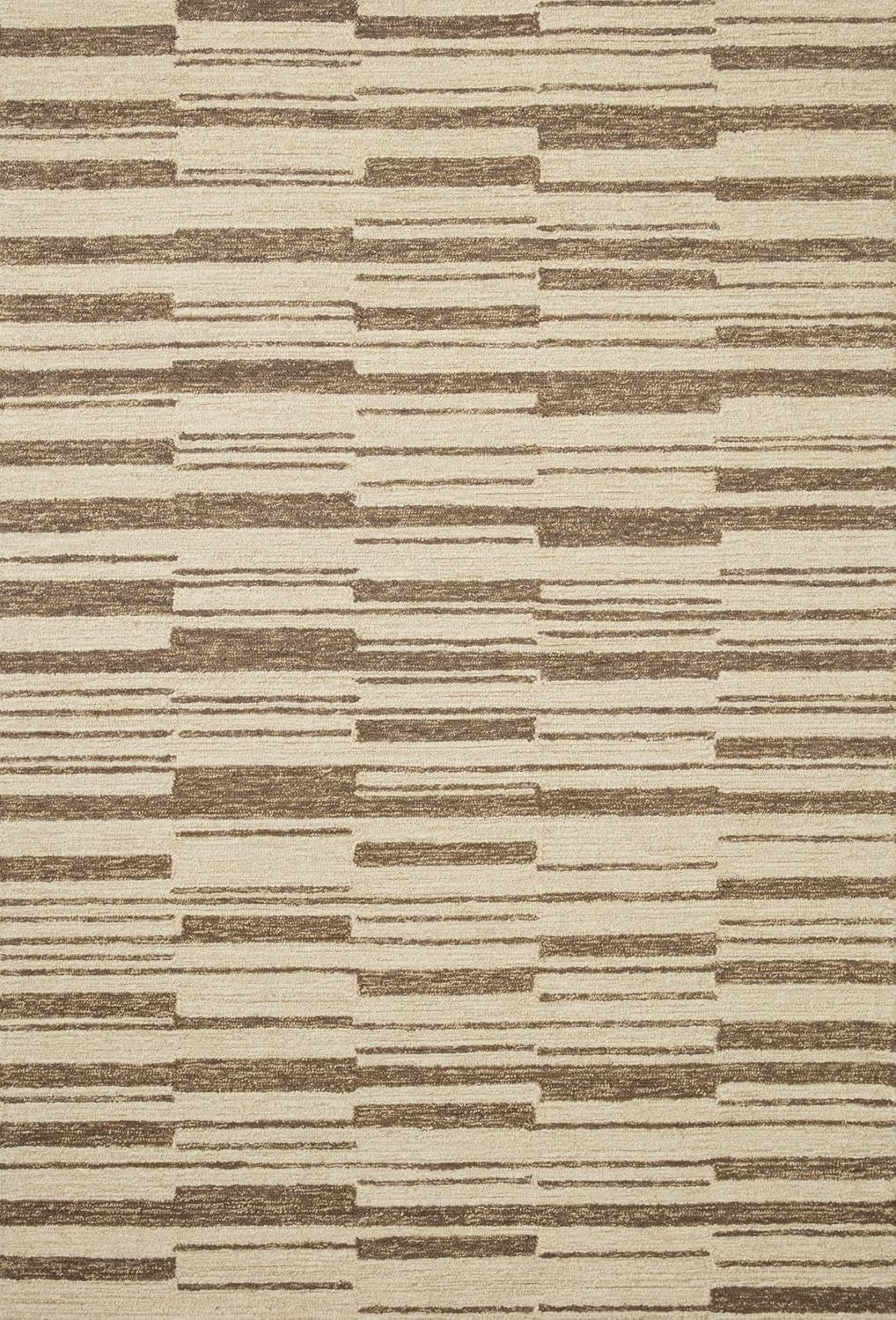 Chris Loves Julia X Polly Collection POL-04 Beige/Tobacco 9'-3" X 13' Area Rug