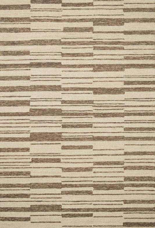 Chris Loves Julia X Polly Collection POL-04 Beige/Tobacco 9'-3" X 13' Area Rug