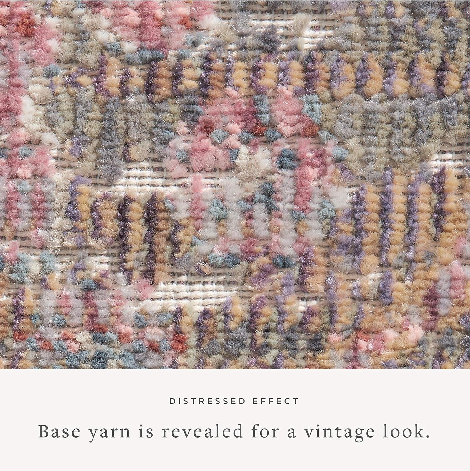 Chris Loves Julia Rosemarie 6'-3" X 9' Area Rug in Stone/Multi - Classic No-Shed Area Rug, Soft Living Room Rug, Antique Inspired Modern Rug for Living Area, Bedroom, Dining Room
