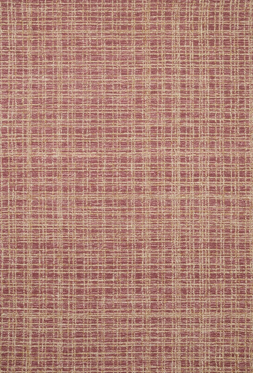 Chris Loves Julia Polly 7'-9" X 9'-9" Area Rug in Berry/Natural - Large Neutral Area Rug, Unique Patterned Rug for Living Room, Bedroom, Dining Area, Home Office