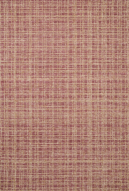 Chris Loves Julia Polly 7'-9" X 9'-9" Area Rug in Berry/Natural - Large Neutral Area Rug, Unique Patterned Rug for Living Room, Bedroom, Dining Area, Home Office