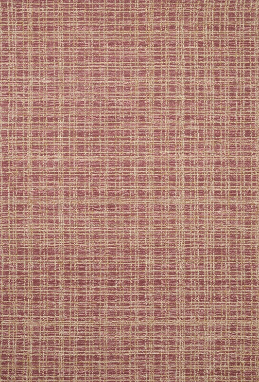Chris Loves Julia Polly 7'-9" X 9'-9" Area Rug in Berry/Natural - Large Neutral Area Rug, Unique Patterned Rug for Living Room, Bedroom, Dining Area, Home Office