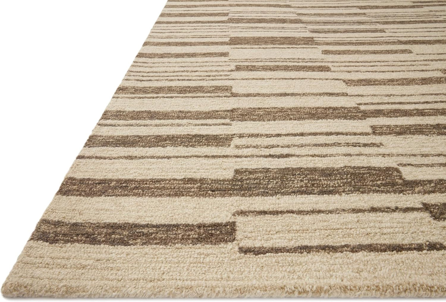 Chris Loves Julia X Polly Collection POL-04 Beige/Tobacco 9'-3" X 13' Area Rug