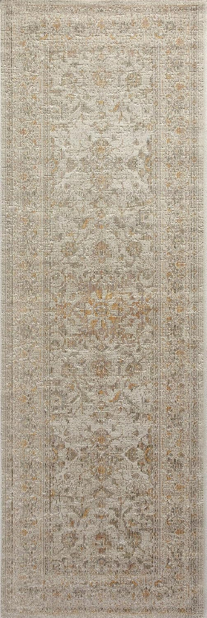 Chris Loves Julia Rosemarie 6'-3" X 9' Area Rug in Ivory/Natural - Classic No-Shed Area Rug, Soft Living Room Rug, Antique Inspired Modern Rug for Living Area, Bedroom, Dining Room